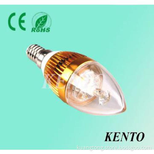 e14 base 3w led candle light